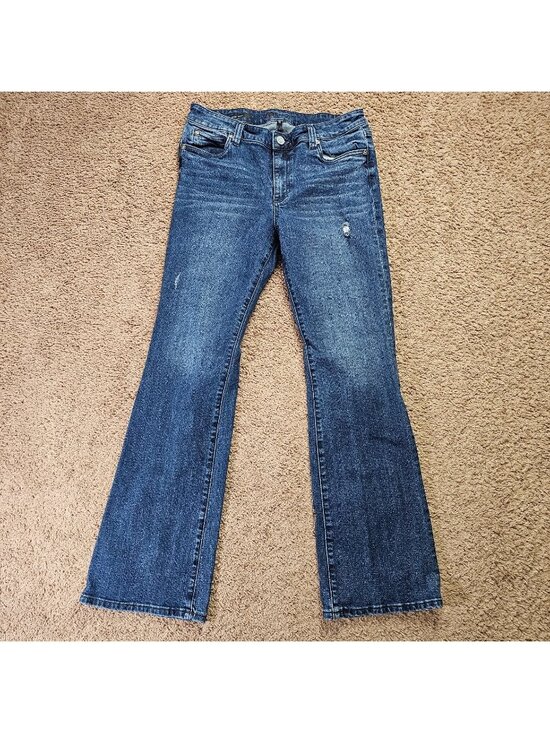 Kut from the Kloth Denim - KUT from the Kloth Jeans Bootcut Womens 12 Blue Nicole Denim Stretch Distressed